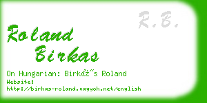 roland birkas business card